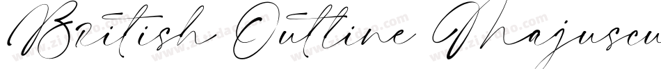 British Outline Majuscules字体转换